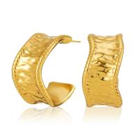 Messing oorbelknoppen, 18K verguld, mode sieraden & voor vrouw, gouden, 21x11mm, Verkocht door pair