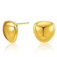 Brass Stud Earring 18K gold plated fashion jewelry & for woman golden Sold By Pair