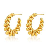 Pendientes de Perno en Latón, metal, 18K chapado en oro, Joyería & para mujer, dorado, 21mm, Vendido por Par