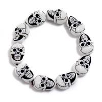 Resin Bracelets Skull polished fashion jewelry 18-19CM Sold By Strand