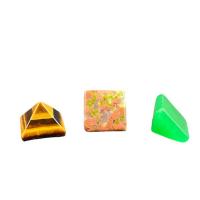 Gemstone Cabochons, Natursten, Pyramideformet, forskellige materialer til valg & Unisex, flere farver til valg, nikkel, bly & cadmium fri, 14mm, Solgt af PC