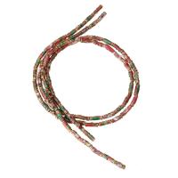 cloisonne perler, Kolonne, Carved, flere farver til valg, 10x3mm, Hole:Ca. 1mm, Ca. 40pc'er/Strand, Solgt Per Ca. 14.5 inch Strand