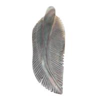 Shell Broche, Zinc Alloy, met Schelp, Veer, uniseks, grijs, 83x32mm, Verkocht door PC