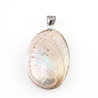 Bhlaosc Pendants, Sinc Alloy, le Shell, bán, 63x33mm, Díolta De réir PC