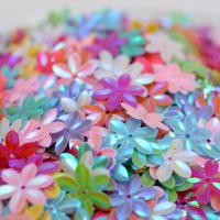 プラスチック製のスパンコール, PVC(ポリ塩化ビニル)プラスチック, 花形, DIY, 無色, 15mm, 500G/バッグ, 売り手 バッグ