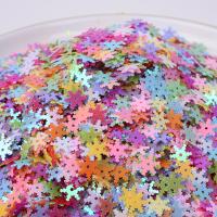 Plastic Sequin PVC Plastic Snowflake DIY 7mm Sold By Bag