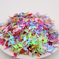 プラスチック製のスパンコール, PVC(ポリ塩化ビニル)プラスチック, 鳥, DIY, 無色, 10x22mm, 500G/バッグ, 売り手 バッグ