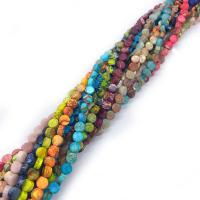 Impression Jasper Bead, Runde, du kan DIY, flere farver til valg, 3x6mm, Solgt Per 14.96 inch Strand