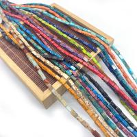 Impression Jasper Bead, Rektangel, du kan DIY, flere farver til valg, 3x6mm, Solgt Per 14.96 inch Strand