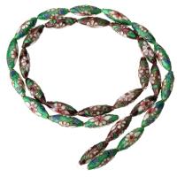 cloisonne perler, Carved, flere farver til valg, 26x9mm, Hole:Ca. 2mm, 15pc'er/Strand, Solgt af Strand