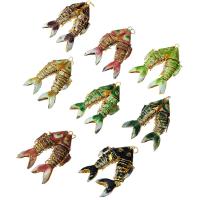 Pendenti perline in cloisonne, Inciso, inviato casualmente & misto, Colore casuale, 55mm, Foro:Appross. 4mm, 5PC/lotto, Venduto da lotto