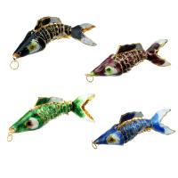 Pendenti perline in cloisonne, Inciso, inviato casualmente & misto, Colore casuale, 95mm, Foro:Appross. 7mm, 5PC/lotto, Venduto da lotto