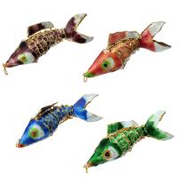 Pendenti perline in cloisonne, Inciso, inviato casualmente & misto, Colore casuale, 85mm, Foro:Appross. 6mm, 5PC/lotto, Venduto da lotto