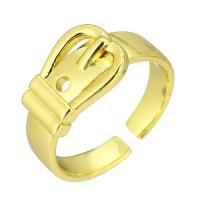 Messing Fingerring, Krone, goldfarben plattiert, Einstellbar & für Frau, Größe:7, 10PCs/Menge, verkauft von Menge