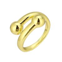 Bague en laiton, Placage de couleur d'or, Réglable & pour femme, Taille:7, 10PC/lot, Vendu par lot