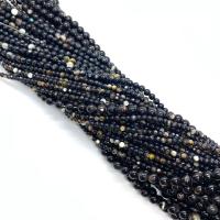 Zwarte schelpen kralen, Black Shell, Ronde, DIY, zwart, Per verkocht 38 cm Strand