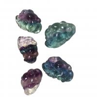 fluorite pendente, Inciso, non forato, colori misti, 28x19x6mm, Venduto da PC