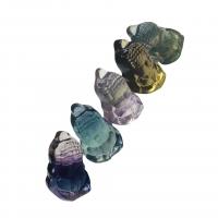 fluorite pendente, Budda, Inciso, non forato, colori misti, 22x13.50x8.80mm, Venduto da PC