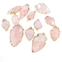 Rose Quartz Hänge, med ROSTFRITT STÅL, rosa, Säljs av PC