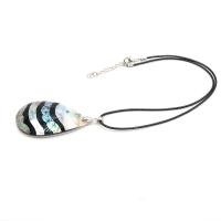 Naturlig Mosaic Shell Pendler, Abalone Shell, Teardrop, Unisex, flere farver til valg, 35-44mmx54-56mm, Solgt af PC