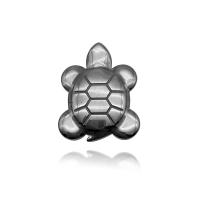 Hematite colgante, Tortuga, pulido, unisexo, Negro, 34x43mm, Vendido por UD