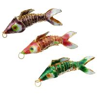 Pendenti perline in cloisonne, Inciso, inviato casualmente & misto, Colore casuale, 75mm, Foro:Appross. 7mm, 5PC/lotto, Venduto da lotto