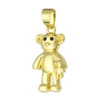 Cubic Zirconia Micro Pave Brass Pendant Bear gold color plated micro pave cubic zirconia Approx 3mm Sold By Lot