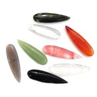 Gemstone Vedhæng Smykker, Natursten, Teardrop, flere farver til valg, 10x36mm, Solgt af PC