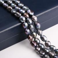 Keishi Kulturan Slatkovodni Pearl perle, Nepravilan, crn, 10-11mm, Prodano Per 38 cm Strand