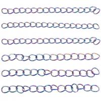 Rostfritt stål Extender Chain, ROSTFRITT STÅL, färgrik pläterade, Unisex & olika storlek för val & tvinna oval kedja, fler färger för val, Längd Ca 1.97 inch, Säljs av PC