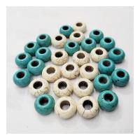 Turquoise Kralen, Natuurlijke Turquoise, Donut, gepolijst, uniseks, meer kleuren voor de keuze, 7x15mm, Ca 10pC's/Bag, Verkocht door Bag