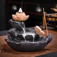 Backflow Incense Burner Purple Clay handmade for home and office & durable Sold By PC