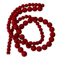 Fashion Glazen kralen, Glas, Ronde, verschillende grootte voor keus, rood, Per verkocht Ca 15 inch Strand