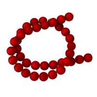 Fashion Glasperler, Glas, Runde, rød, 10x10mm, Ca. 40pc'er/Strand, Solgt Per Ca. 14.7 inch Strand