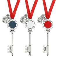 Zinklegering Key Hangers, Zinc Alloy, Sleutel, plated, Kerst sieraden, meer kleuren voor de keuze, 13x34x120mm, Verkocht door PC