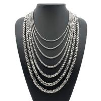 Stainless Steel Chain Necklace electrolyzation Unisex silver color Sold By PC