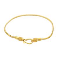 Messing Armbanden, gold plated, mode sieraden, gouden, nikkel, lood en cadmium vrij, Lengte 7.48 inch, Verkocht door PC