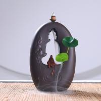 Backflow Incense Burner Purple Clay half handmade for home and office & durable Sold By PC