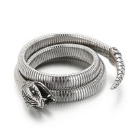 Roestvrij staal Manchet Bangle, voor de mens, oorspronkelijke kleur, 45x10mm, Verkocht door PC