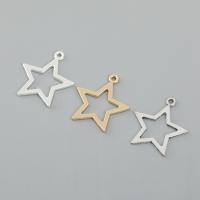 Cink Alloy Star Privjesak, Zvijezda, pozlaćen, možete DIY, više boja za izbor, 27x24mm, Prodano By PC