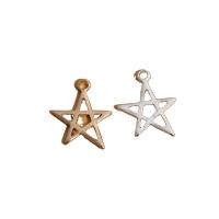 Mässing Smycken Hängen, Star, plated, DIY, fler färger för val, 11x13mm, Säljs av PC