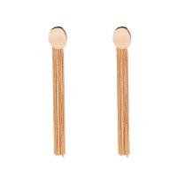 Fashion Fringe Boucles d'oreilles, laiton, 925 thaïlande argent sterling puce boucle d'oreille, Placage, bijoux de mode & pour femme, doré, 83mm, Vendu par paire