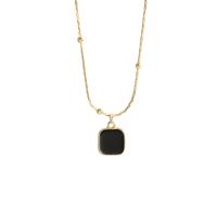 Collier de bijoux en alliage de zinc, avec 2 chaînes de rallonge, fade et jamais plaqué de haute qualité, bijoux de mode & pour femme & émail, doré, Longueur 15.55 pouce, Vendu par PC