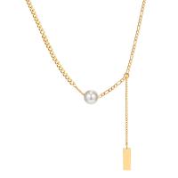 Colar de jóias de liga de zinco, with Concha de resina, with 2.1 extender chain, banhado a ouro genuino, joias de moda & para mulher, dourado, 12mm, comprimento 16.22 inchaltura, vendido por PC