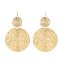 Zinc Alloy Drop Earrings plated fashion jewelry & for woman golden Sold By Pair