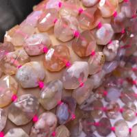 White Cherry Blossom Agate Kraal, Rhombus, DIY, gemengde kleuren, 12x15mm, Per verkocht Ca 15 inch Strand