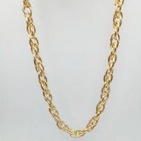 Zink Alloy Chain Necklace, KC guldfärg pläterade, Franska Repkedjan & olika längd för val & för människan, fler färger för val, nickel, bly och kadmium gratis, Ca 10PC/Bag, Säljs av Bag