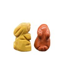 天然石 デコレーション, ウサギ, 彫刻, ランダムに送信 & ユニセックス, ミックスカラー, 15x25mm, 売り手 パソコン