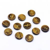 Gemstone Přívěsky Šperky, Drahokam, Flat Round, lesklý, DIY & různé materiály pro výběr, více barev na výběr, 12mm, 12PC/nastavit, Prodáno By nastavit