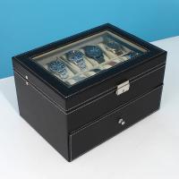 Féach Jewelry Box, PU, le Snáithíní Dlúis Meán-Dlúis, Ciseal Dúbailte & iniompartha & Inbhuanaithe, dubh, 282x202x165mm, Díolta De réir PC